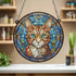 Cat Bengal Stained Glass Effect Suncatcher